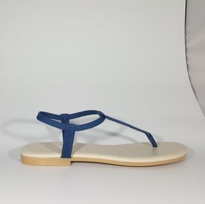 NR Rapisardi Blue Thong Sandal with Elastic Band